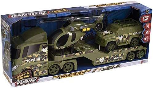 Teamsterz Large Light & Sound Military Transporter w Chopper