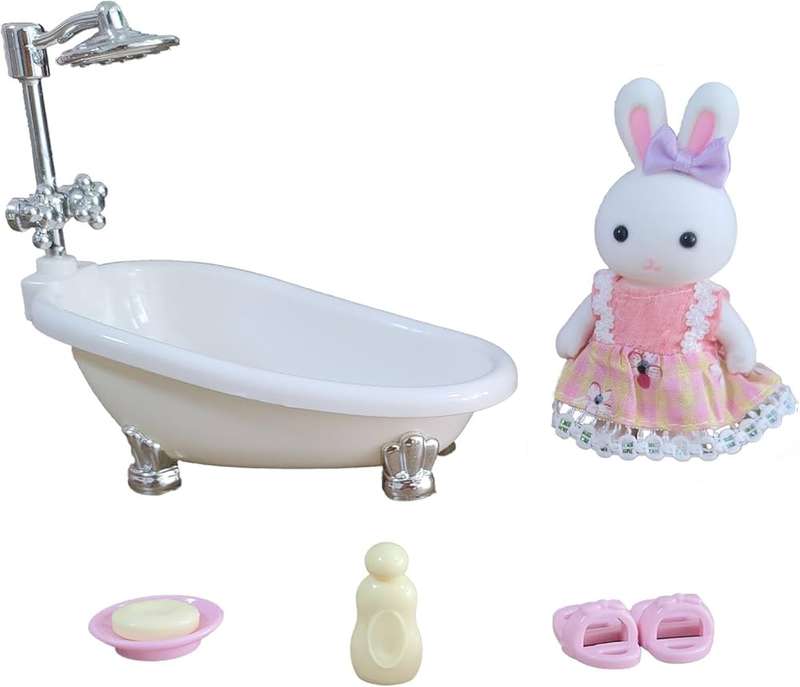Dreamy Bay - Bunny Figurine with Bath & Acc (Boxed)