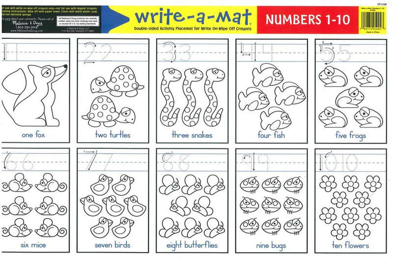 Numbers 1-10 Write A Mat