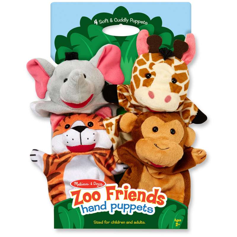 Zoo Friends Hand Puppets 4pc