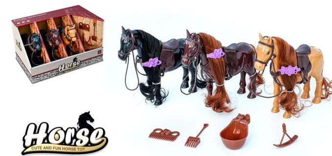 Horses 3pc (Boxed) (Private Racecourse)