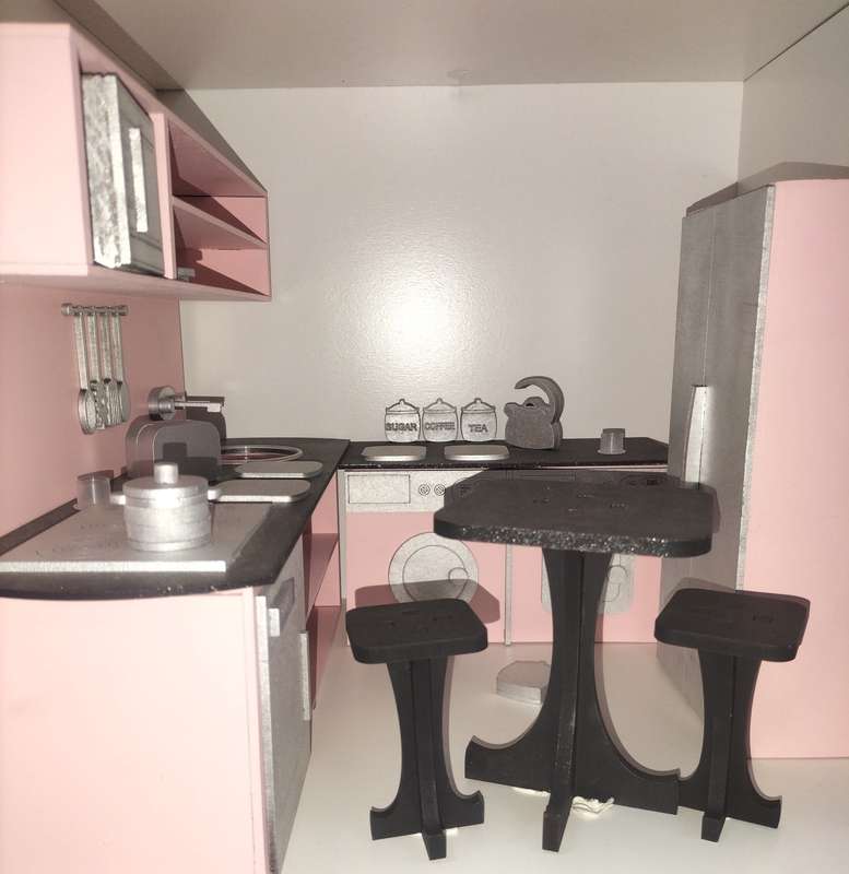 Barbie Kombuis Stel (Hout)