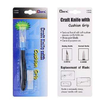 DAFA Art Knife Soft Grip Handle & Spare Blades Set (Carded)