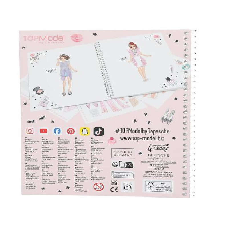 Top Model Create Your Glam Look Colouring Sticker Book