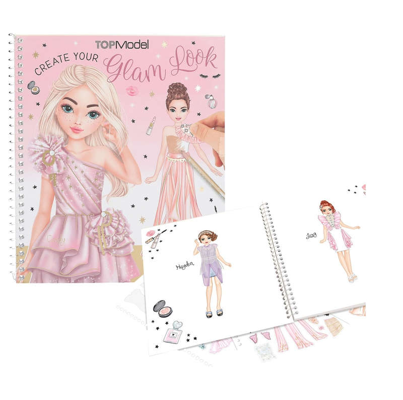 Top Model Create Your Glam Look Colouring Sticker Book