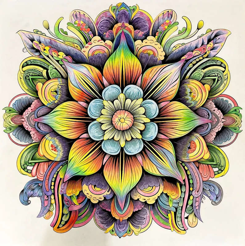 Fine Art - Lotus Mandala 300 x 300mm