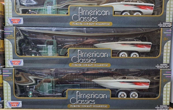 Ford PU with Speed Boat Trailer 1937 (scale 1 : 24)