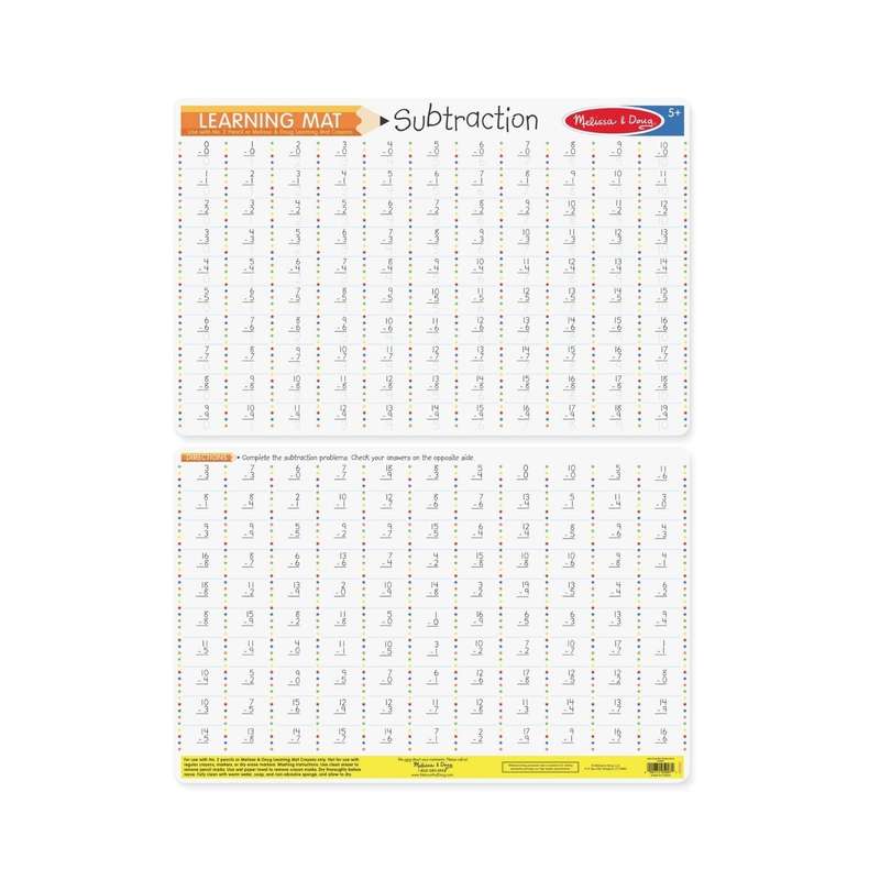 Subtraction Write A Mat