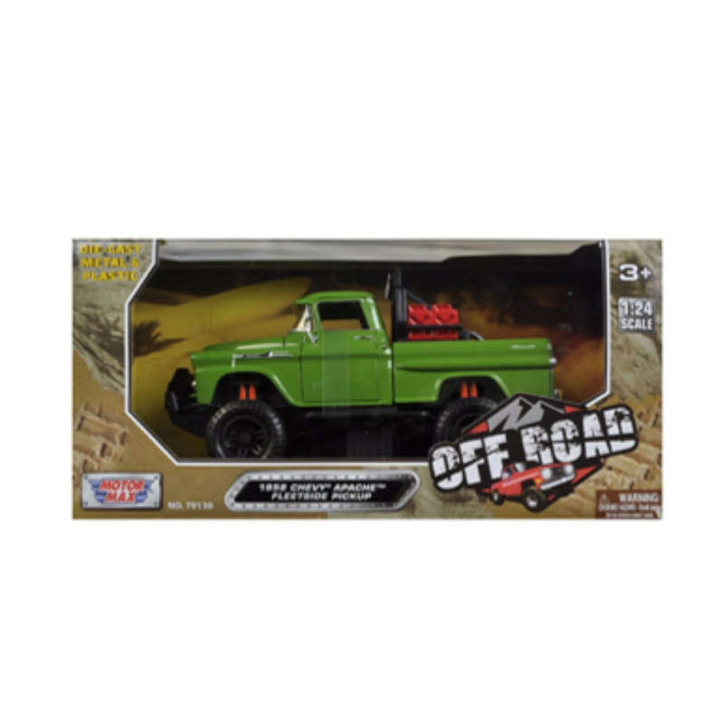 Chevy Apache Fleetside Pickup Off Road Green 1958 (scale 1:24)