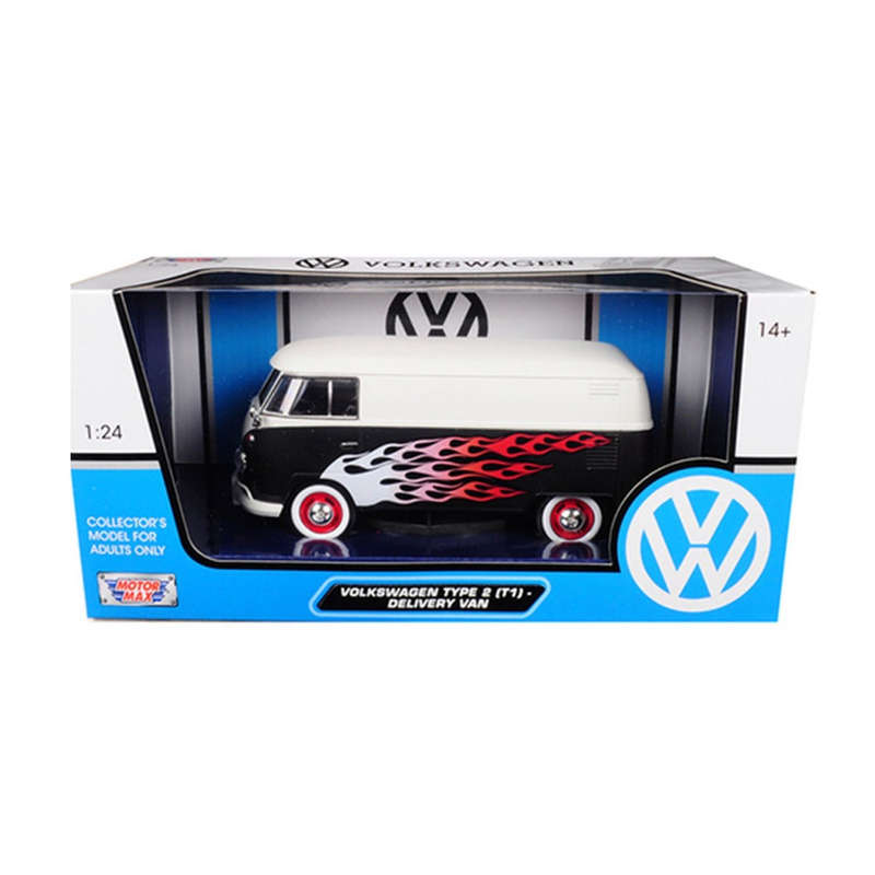 Volkswagen Type 2 (T1) Delivery Van Black/White (scale1:24)