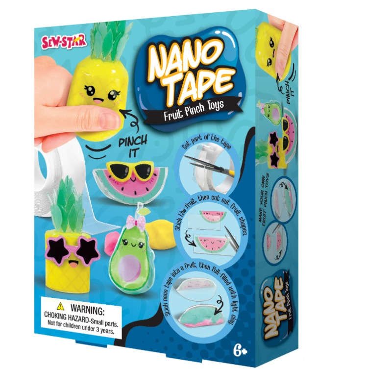 Sew Star Nano Tape Summer Fruit Pinch Toys Craft Kit (Boxed)