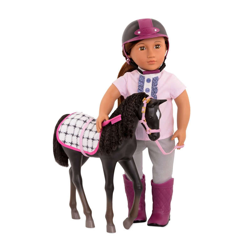 OG Foal Black Velvet Horse 13 Inch
