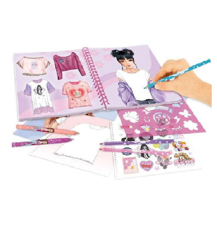 Top Model T Shirt Designer Colouring Book