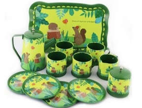 Tin Woodland Feel Tea Set (green box)