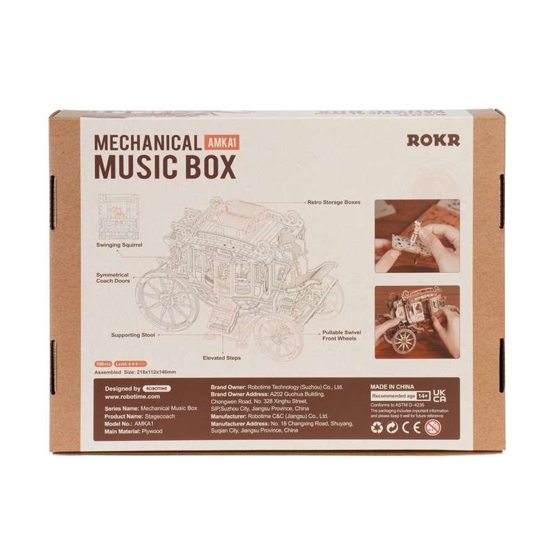 Puzzle 3D Mechanical Music Box - Stage Coach 199pc
