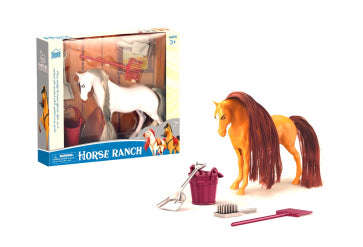 White/Brown Horse Playset (Horse Ranch)