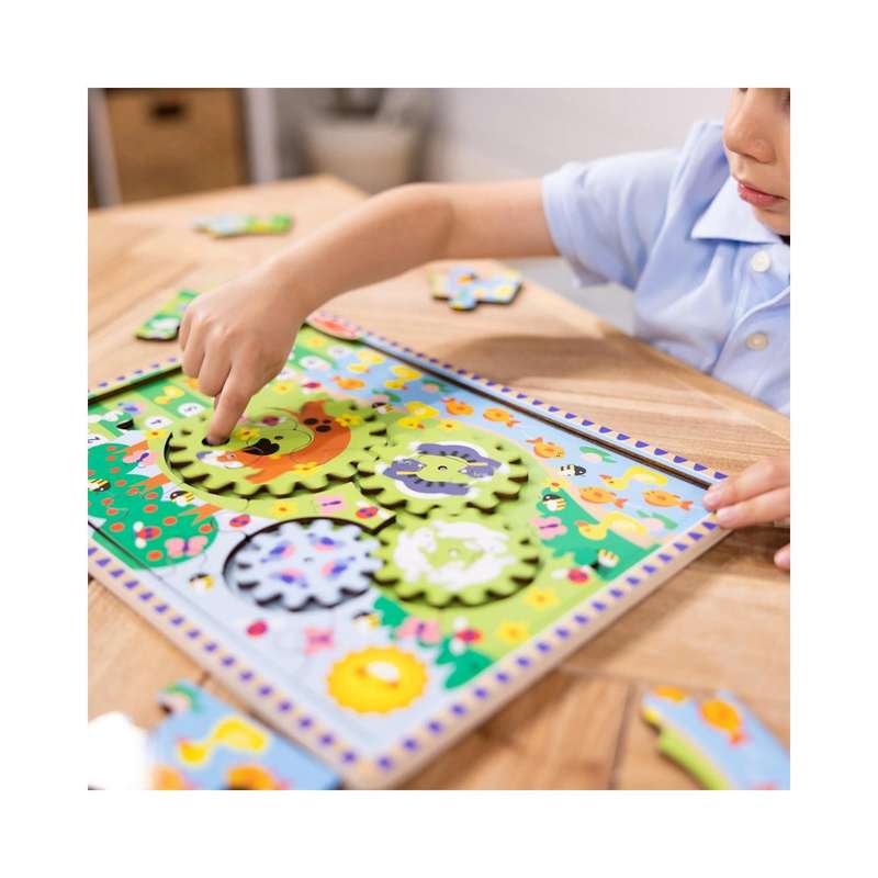 Animal Chase - I Spy Wooden Gear Puzzle