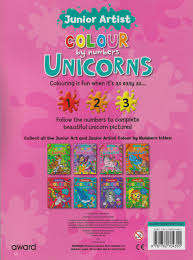 Colour By Numbers - Unicorns (Pink)