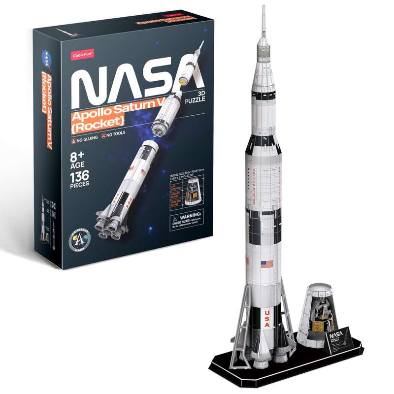 Puzzle 3D NASA Apollo Saturn V Rocket 136pc