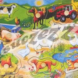 Puzzle 9pc Knob Farm