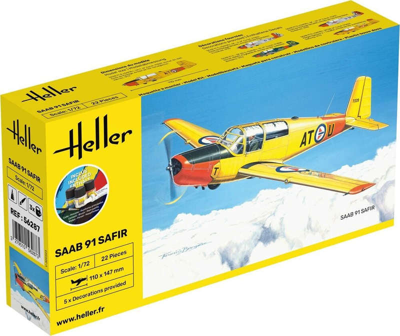 Starter Kit SAAB 91 SAFIR (scale 1 : 72) (Heller)