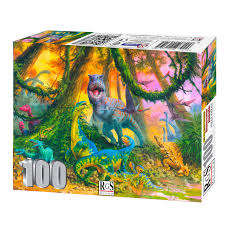 Puzzle 100pc Dinosaurs Jungle