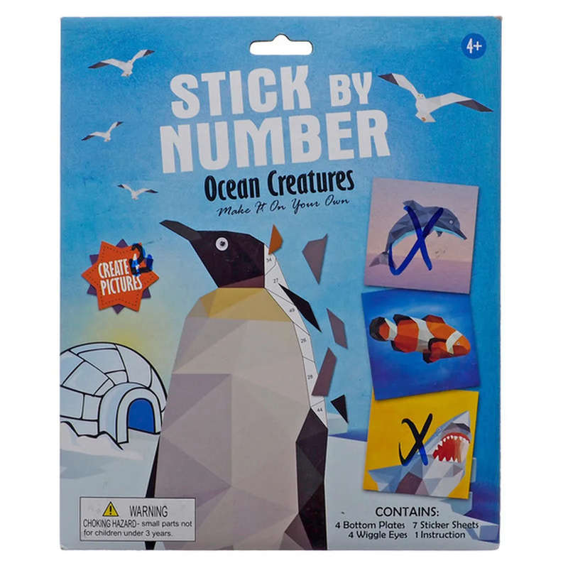 Sew Star Sticker By Number - Ocean Creatures