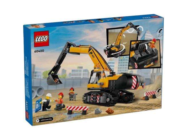 60420 Yellow Construction Excavator City