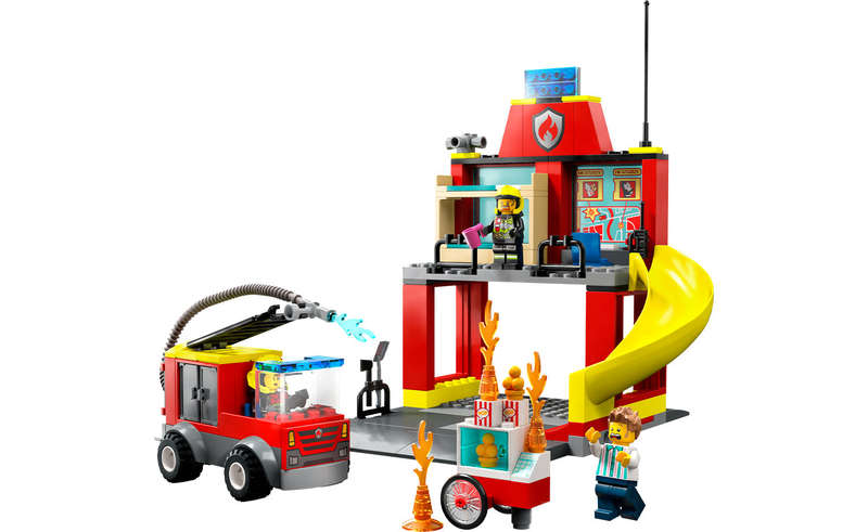 60375 Fire Station & Fire Truck City