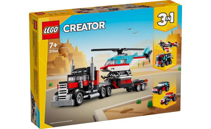 31146 Flatbed Truck with Helicopter Creator