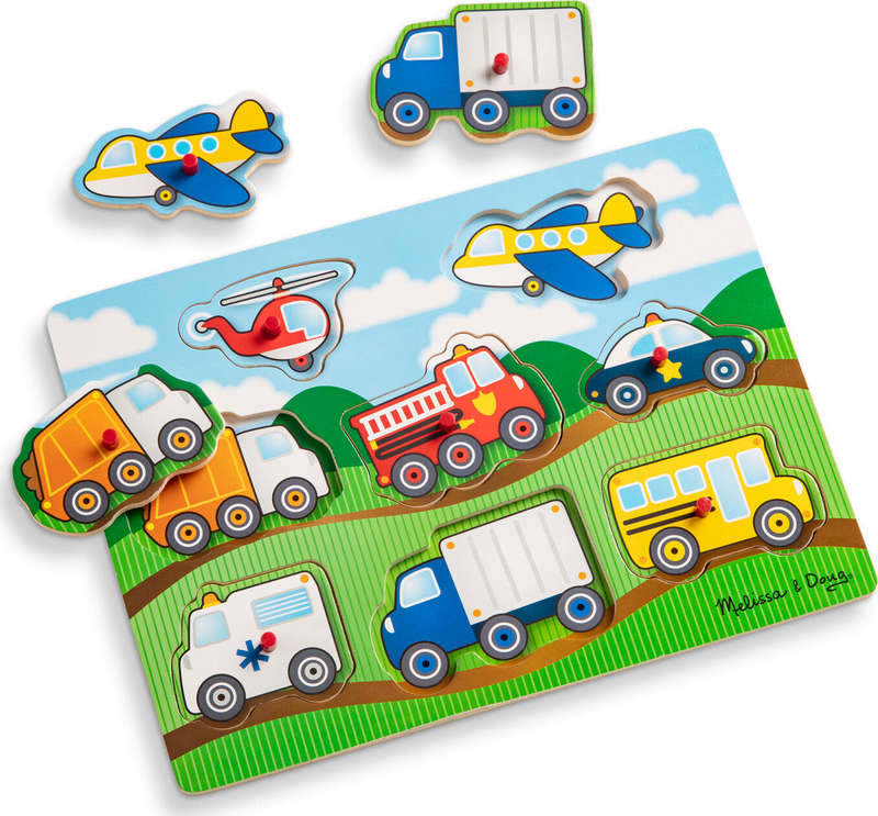 Vehicle Peg Puzzle 8pc