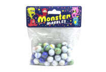 Spiral Milky Marbles 16mm 50pc (Monster Marbles)
