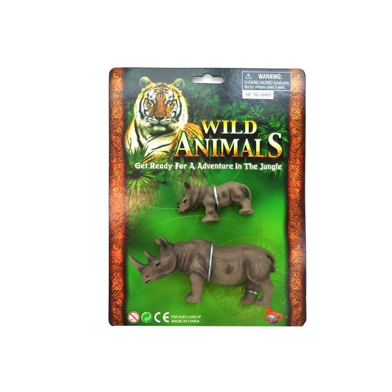 Wild Animals 2pc Rhino & Calf