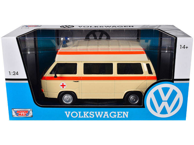 VW Type 2 (T3) Hi Roof Ambulance Cream (scale 1 : 24)