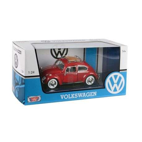 Volkswagen Beetle with Roof Rack Red 1966 (scale 1:24)