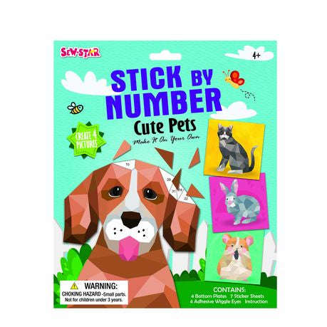 Sew Star - Stick By Numbers Cute Pets