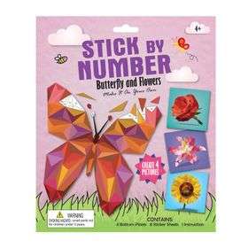 Sew Star Sticker By Number - Butterfly & Flowers
