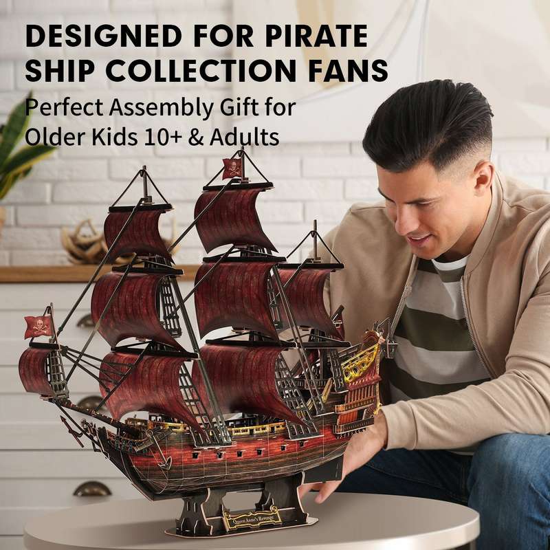 Puzzle 3D Queen Anne's Revenge 391pc (Blackbeard's Ship)