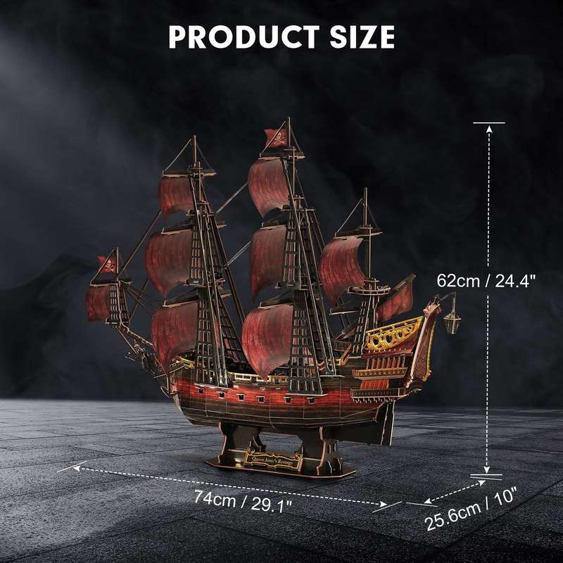 Puzzle 3D Queen Anne's Revenge 391pc (Blackbeard's Ship)