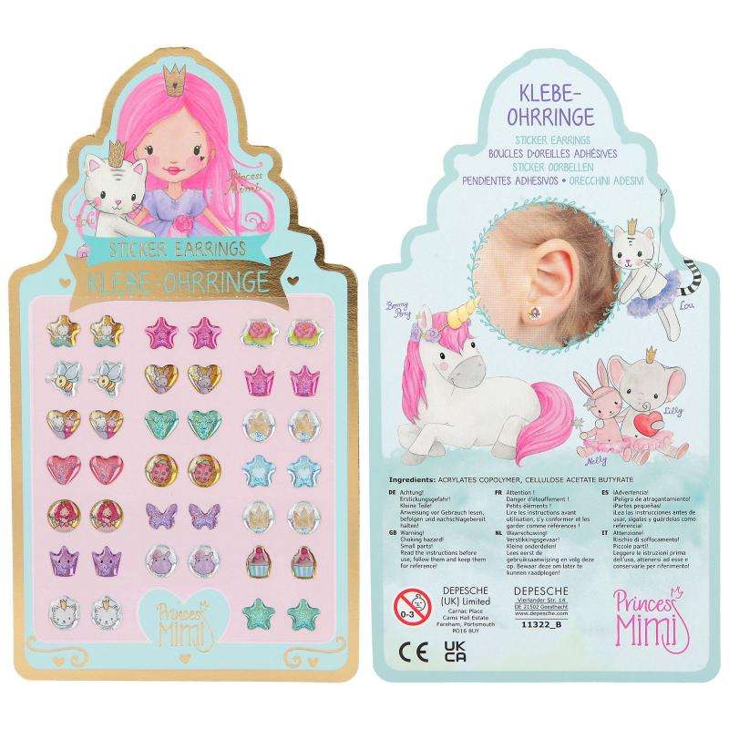 Princess Mimi Sticker Earrings x 1 - Assorted