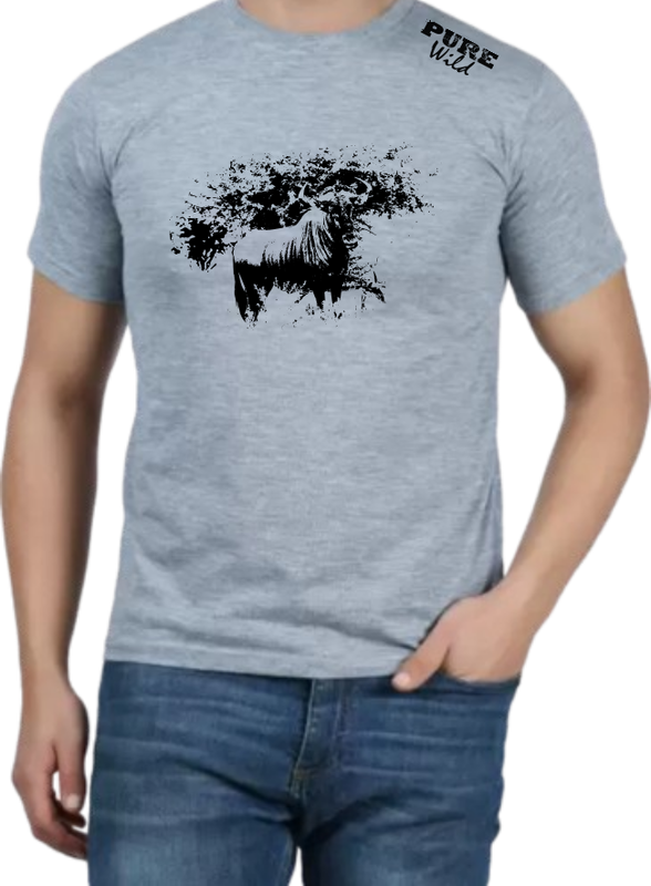 Blue Wildebeest T-Shirt For A Real Man
