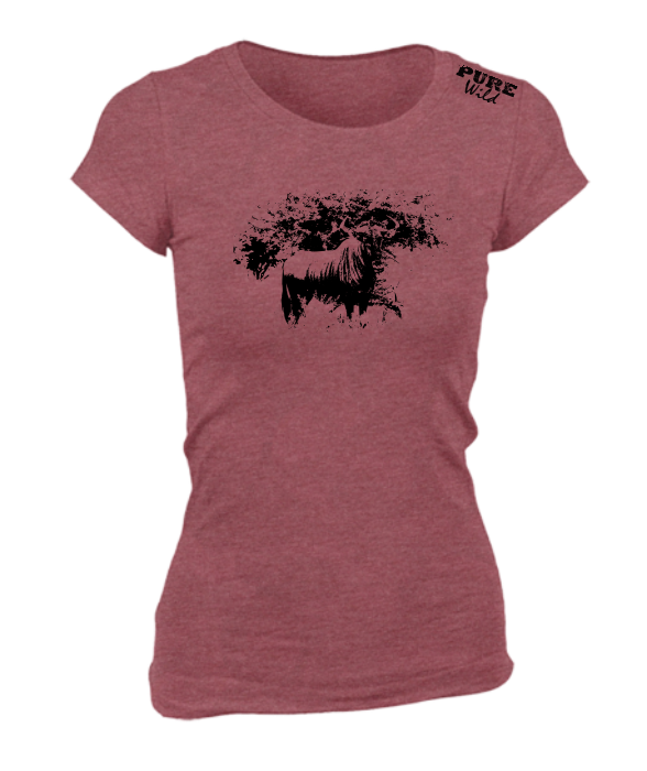Blue Wildebeest T-Shirt For The Ladies