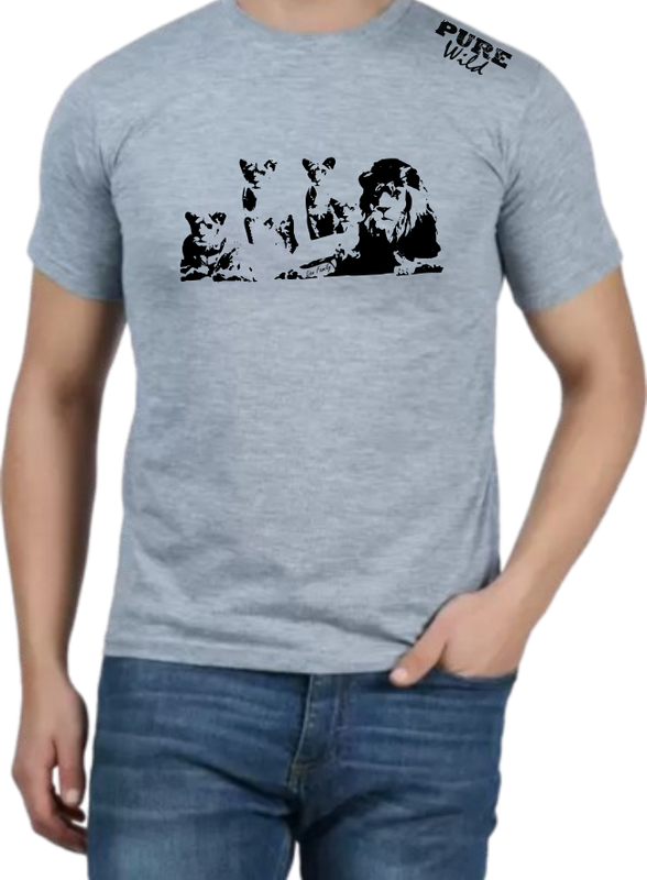 Lion Family T-Shirt For A Real Man