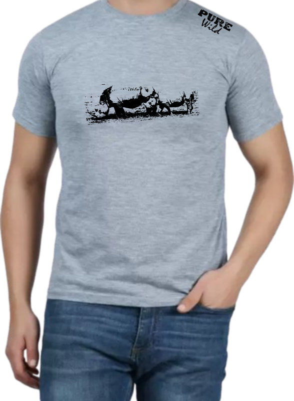 Rhino Family T-Shirt For A Real Man
