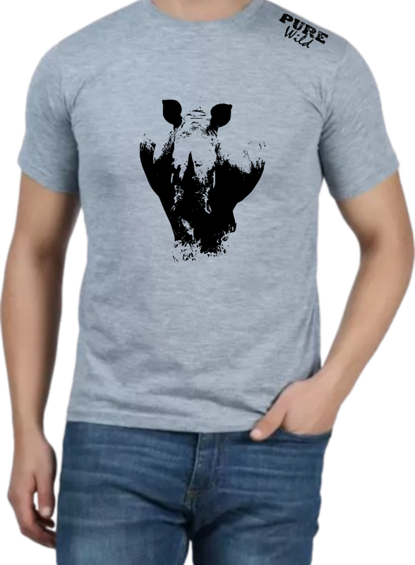 White Rhinoceros T-Shirt For A Real Man