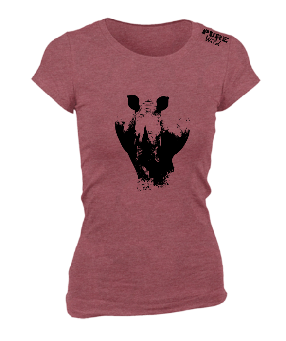 White Rhinoceros T-Shirt For The Ladies