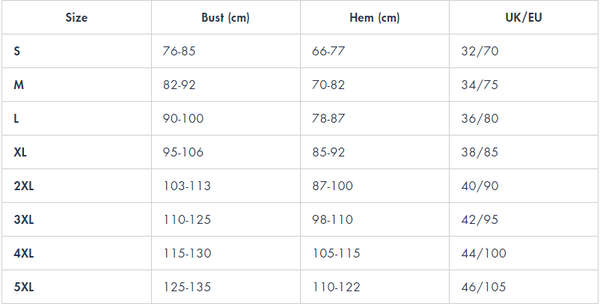 Bekka Size Chart
