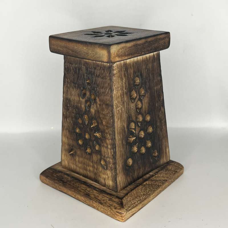 Assorted Ornate Wooden Tower Incense Holders