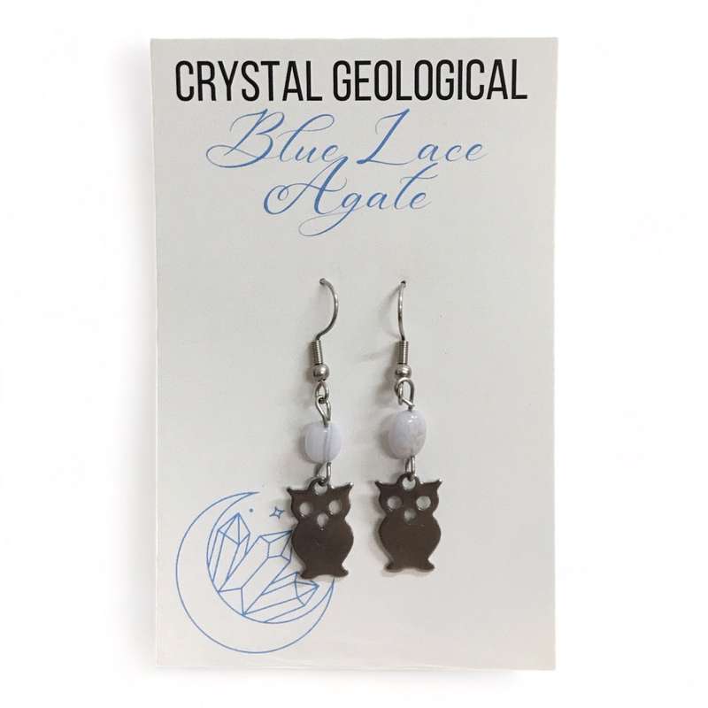 Assorted Blue Lace Agate Earring Pair