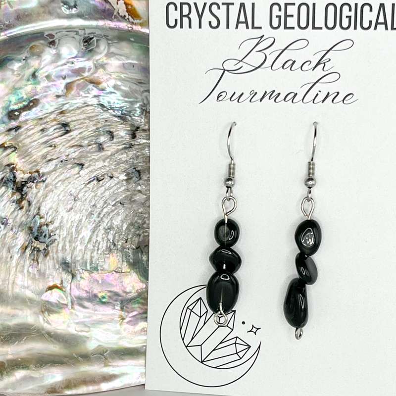 Assorted Black Tourmaline Earring Pairs